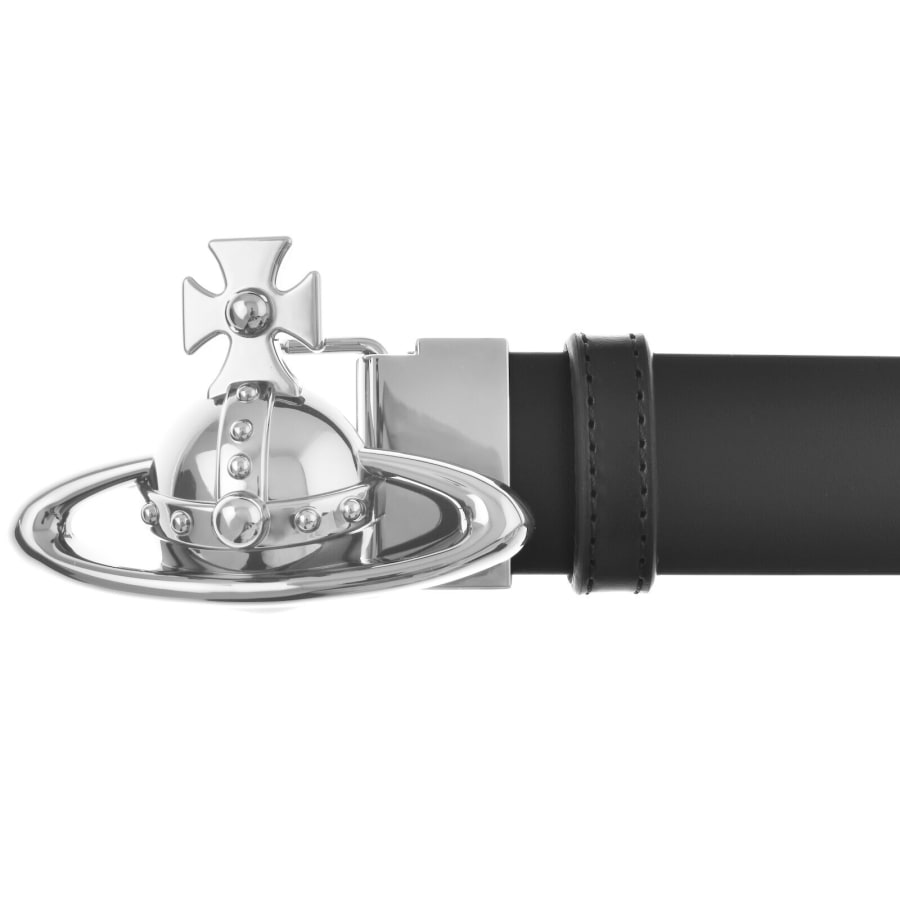 Vivienne Westwood Orb Buckle Belt Black | Mainline Menswear